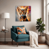Passionate Abyssinian Cat Living Room Demo