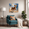 Passionate Abyssinian Cat Living Room Demo