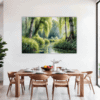 Peaceful Woodland Lake Dining Room Demo