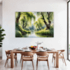 Peaceful Woodland Lake Dining Room Demo