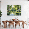 Peaceful Woodland Lake Dining Room Demo