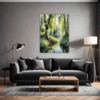 Peaceful Woodland Lake Living Room Demo