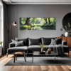 Peaceful Woodland Lake Living Room Demo