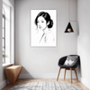 Pensive Female Drawing Hallway Demo