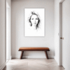 Pensive Female Drawing Hallway Demo