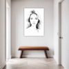 Pensive Female Drawing Hallway Demo