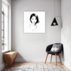 Pensive Female Drawing Hallway Demo