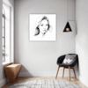 Pensive Female Drawing Hallway Demo