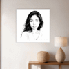Pensive Female Drawing Hallway Demo