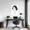 Pensive Female Drawing Office Demo