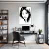 Pensive Female Drawing Office Demo