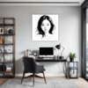 Pensive Female Drawing Office Demo