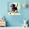 Playful Dachshund Children's Room Demo