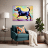 Playful Dachshund Living Room Demo