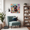 Playful Dachshund Living Room Demo