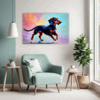 Playful Dachshund Living Room Demo
