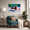 Playful Dachshund Living Room Demo
