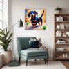 Playful Dachshund Living Room Demo