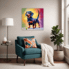 Playful Dachshund Living Room Demo