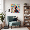 Playful Dachshund Living Room Demo
