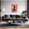 Playful Dachshund Living Room Demo
