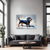 Playful Dachshund Living Room Demo