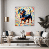 Playful Dachshund Living Room Demo