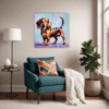 Playful Dachshund Living Room Demo