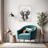 Poodle Abstract Artwork Living Room Demo