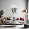Poodle Abstract Artwork Living Room Demo