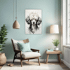 Poodle Abstract Artwork Living Room Demo