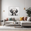 Poodle Abstract Artwork Living Room Demo