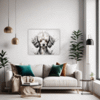 Poodle Abstract Artwork Living Room Demo