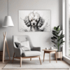 Poodle Abstract Artwork Living Room Demo