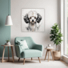 Poodle Abstract Artwork Living Room Demo