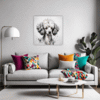 Poodle Abstract Artwork Living Room Demo