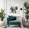 Poodle Abstract Artwork Living Room Demo