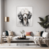 Poodle Abstract Artwork Living Room Demo