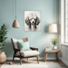 Poodle Abstract Artwork Living Room Demo