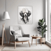 Poodle Abstract Artwork Living Room Demo