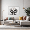 Poodle Abstract Artwork Living Room Demo