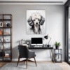 Poodle Abstract Artwork Office Demo