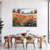 Poppy Field in Full Bloom Dining Room Demo