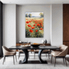 Poppy Field in Full Bloom Dining Room Demo
