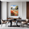 Poppy Field in Full Bloom Dining Room Demo