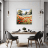 Poppy Field in Full Bloom Dining Room Demo