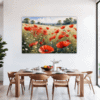 Poppy Field in Full Bloom Dining Room Demo