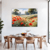 Poppy Field in Full Bloom Dining Room Demo