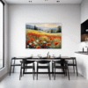 Poppy Field in Full Bloom Dining Room Demo