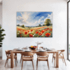 Poppy Field in Full Bloom Dining Room Demo